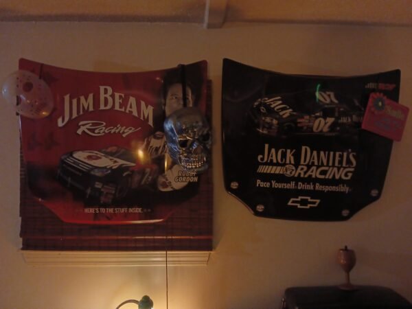 Jack Daniel’s & Jim Beam Racing Metal Hood Signs (Chevy & Ford Separately)